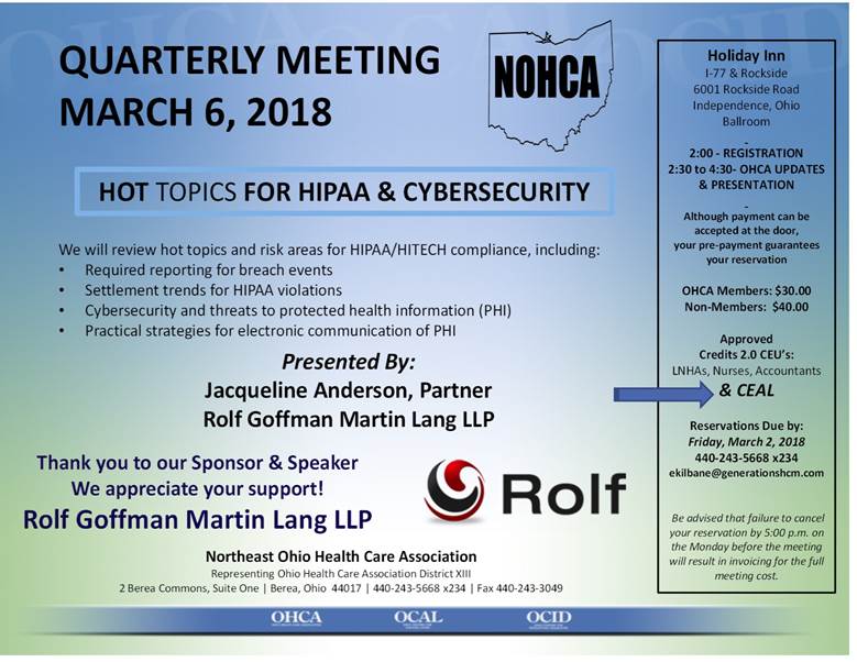 NOHCA Rolf Goffman Martin Lang LLP